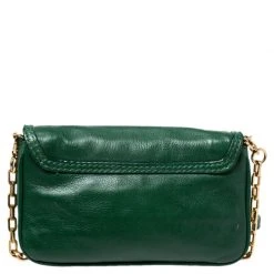 Marc Jacobs Green Leather Turnlock Crossbody Bag For Women -Marc Jacobs shop luxury women marc jacobs used handbags p257200 007