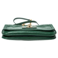Marc Jacobs Green Leather Turnlock Crossbody Bag For Women -Marc Jacobs shop luxury women marc jacobs used handbags p257200 008