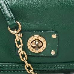 Marc Jacobs Green Leather Turnlock Crossbody Bag For Women -Marc Jacobs shop luxury women marc jacobs used handbags p257200 009