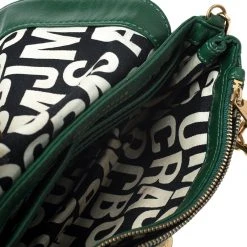 Marc Jacobs Green Leather Turnlock Crossbody Bag For Women -Marc Jacobs shop luxury women marc jacobs used handbags p257200 011