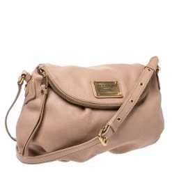 Marc Jacobs Beige Leather Classic Q Natasha Crossbody Bag For Women -Marc Jacobs shop luxury women marc jacobs used handbags p258609 009