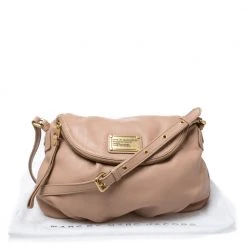 Marc Jacobs Beige Leather Classic Q Natasha Crossbody Bag For Women -Marc Jacobs shop luxury women marc jacobs used handbags p258609 012