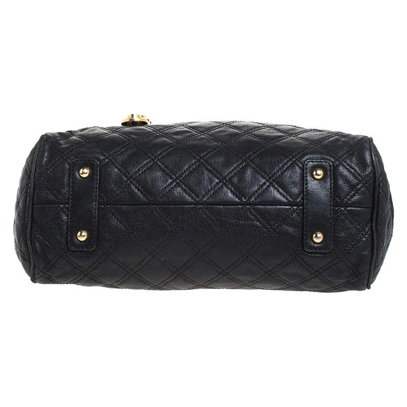 Marc Jacobs Black Quilted Leather Mini Stam Satchel For Women 6 Marc Jacobs Black Quilted Leather Mini Stam Satchel For Women - Image 6