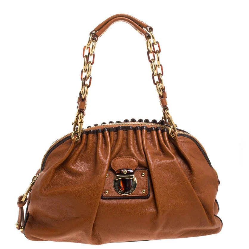 Marc Jacobs Tan Leather Capra Satchel For Women 1 Marc Jacobs Tan Leather Capra Satchel For Women