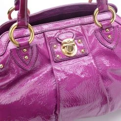 Marc Jacobs Alyona Purple Patent Leather Satchel For Women -Marc Jacobs shop luxury women marc jacobs used handbags p26451 0006