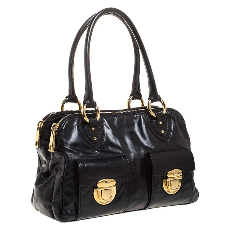 Marc Jacobs Black Leather Blake Satchel For Women 3 Marc Jacobs Black Leather Blake Satchel For Women - Image 3