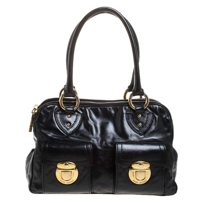 Marc Jacobs Black Leather Blake Satchel For Women 1 Marc Jacobs Black Leather Blake Satchel For Women