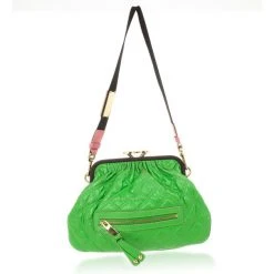 Marc Jacobs Bright Green Quilted Little Stam Bag For Women