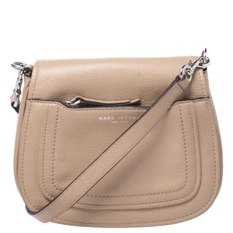 Marc Jacobs Beige Leather Crossbody Bag For Women 1 Marc Jacobs Beige Leather Crossbody Bag For Women