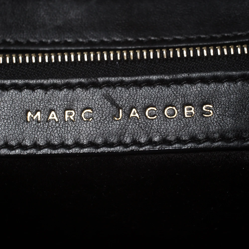 Marc Jacobs Black Crystal Embellished Satin Stam Satchel For Women 8 Marc Jacobs Black Crystal Embellished Satin Stam Satchel For Women - Image 8