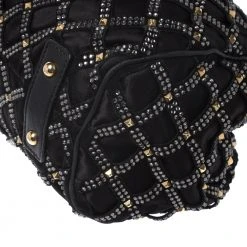 Marc Jacobs Black Crystal Embellished Satin Stam Satchel For Women 20 Marc Jacobs Black Crystal Embellished Satin Stam Satchel For Women -Marc Jacobs shop luxury women marc jacobs used handbags p271004 009