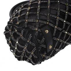 Marc Jacobs Black Crystal Embellished Satin Stam Satchel For Women 21 Marc Jacobs Black Crystal Embellished Satin Stam Satchel For Women -Marc Jacobs shop luxury women marc jacobs used handbags p271004 010