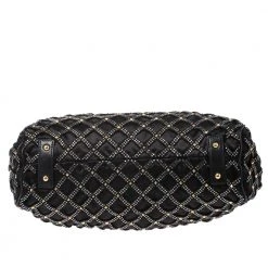 Marc Jacobs Black Crystal Embellished Satin Stam Satchel For Women 16 Marc Jacobs Black Crystal Embellished Satin Stam Satchel For Women -Marc Jacobs shop luxury women marc jacobs used handbags p271004 011