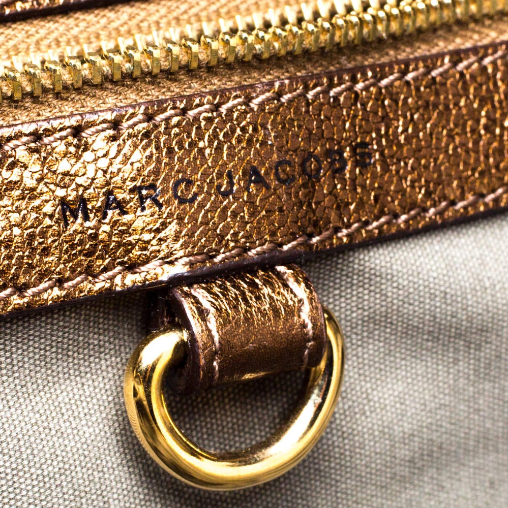 Marc Jacobs Metallic Bronze Quilted Leather Bruna Bow Satchel For Women 8 Marc Jacobs Metallic Bronze Quilted Leather Bruna Bow Satchel For Women - Image 8