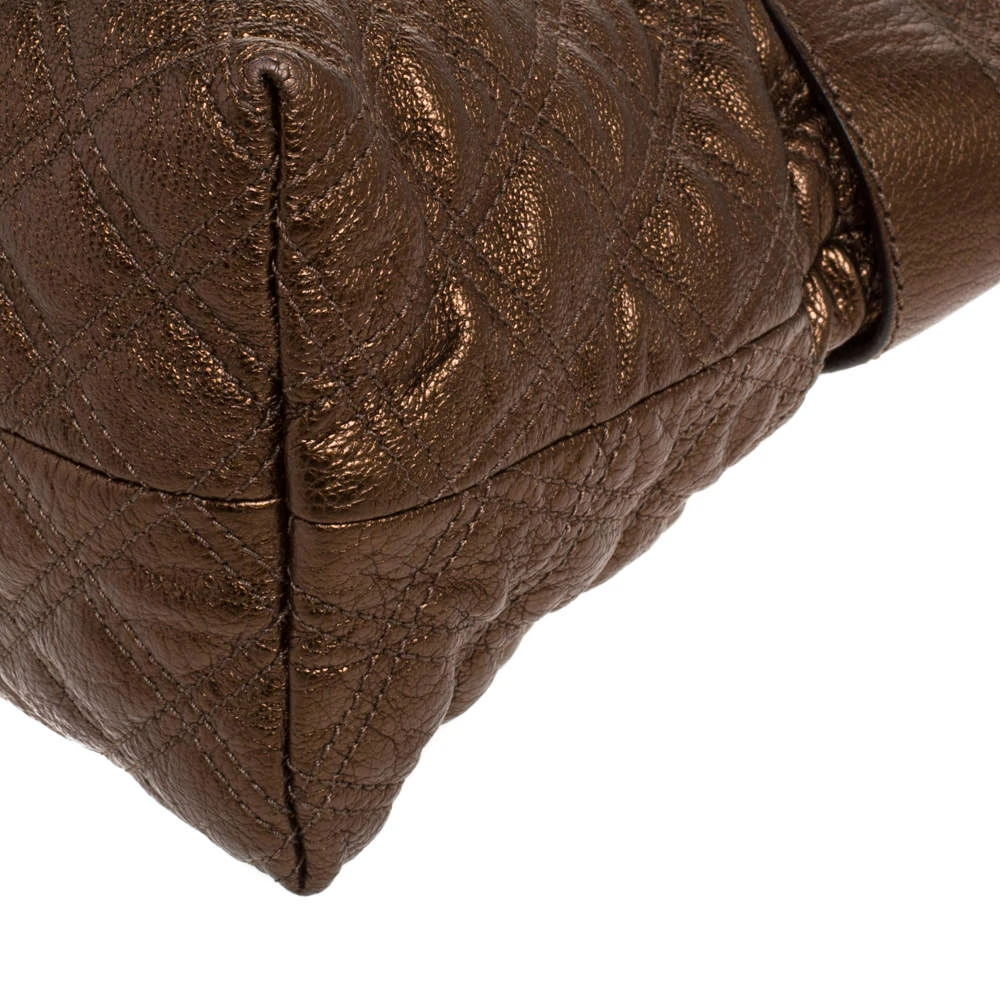 Marc Jacobs Metallic Bronze Quilted Leather Bruna Bow Satchel For Women 11 Marc Jacobs Metallic Bronze Quilted Leather Bruna Bow Satchel For Women - Image 11