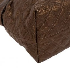 Marc Jacobs Metallic Bronze Quilted Leather Bruna Bow Satchel For Women 23 Marc Jacobs Metallic Bronze Quilted Leather Bruna Bow Satchel For Women -Marc Jacobs shop luxury women marc jacobs used handbags p277513 006