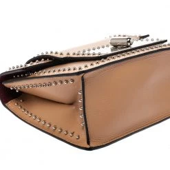 Marc Jacobs Beige Studded Leather Small Mischief Shoulder Bag For Women -Marc Jacobs shop luxury women marc jacobs used handbags p280637 003