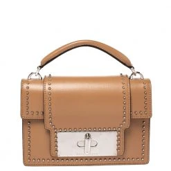 Marc Jacobs Beige Studded Leather Small Mischief Shoulder Bag For Women