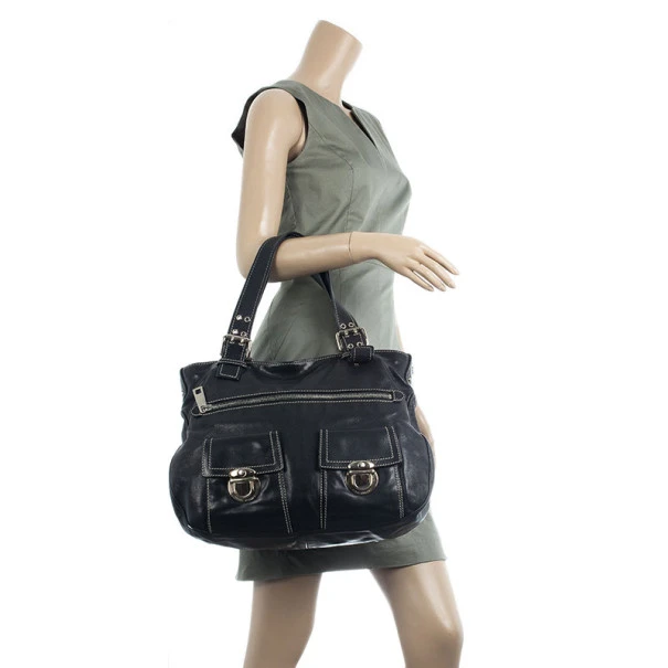 Marc Jacobs Black Leather Stella Tote For Women 2 Marc Jacobs Black Leather Stella Tote For Women - Image 2