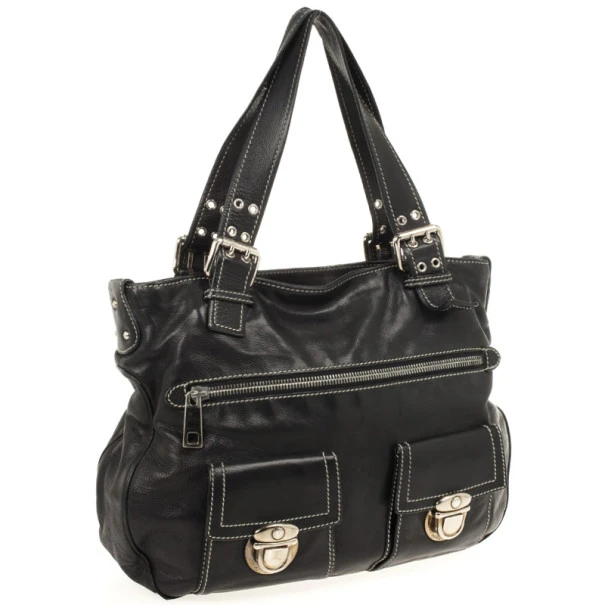 Marc Jacobs Black Leather Stella Tote For Women 3 Marc Jacobs Black Leather Stella Tote For Women - Image 3