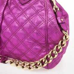 Marc Jacobs Metallic Leather Stam Bag For Women -Marc Jacobs shop luxury women marc jacobs used handbags p29458 006