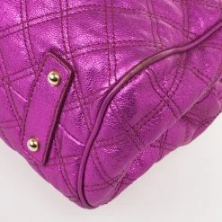 Marc Jacobs Metallic Leather Stam Bag For Women -Marc Jacobs shop luxury women marc jacobs used handbags p29458 012