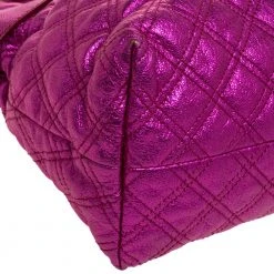Marc Jacobs Metallic Pink Quilted Leather Satchel For Women -Marc Jacobs shop luxury women marc jacobs used handbags p314731 002