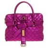Marc Jacobs Metallic Pink Quilted Leather Satchel For Women