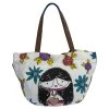 Marc Jacobs White Printed Canvas And Leather Tote For Women