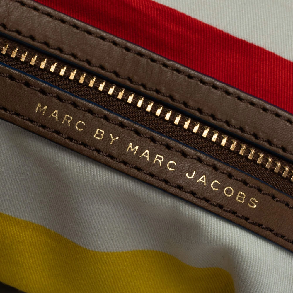 Marc Jacobs White Printed Canvas And Leather Tote For Women 7 Marc Jacobs White Printed Canvas And Leather Tote For Women - Image 7