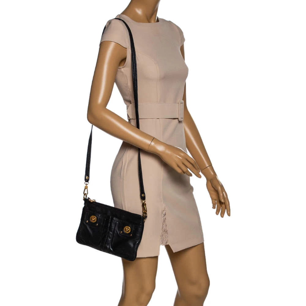 Marc Jacobs Black Leather Turnlock Crossbody Bag For Women 2 Marc Jacobs Black Leather Turnlock Crossbody Bag For Women - Image 2