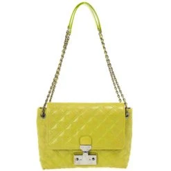 Marc Jacobs Acid Green Baroque Single Large Shoulder Bag For Women
