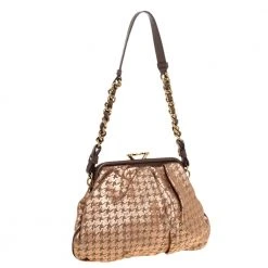 Marc Jacobs Taupe/Rose Gold Printed Leather Little Stam Crystal Embellished Shoulder Bag For Women 14 Marc Jacobs Taupe/Rose Gold Printed Leather Little Stam Crystal Embellished Shoulder Bag For Women -Marc Jacobs shop luxury women marc jacobs used handbags p326469 005