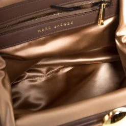 Marc Jacobs Taupe/Rose Gold Printed Leather Little Stam Crystal Embellished Shoulder Bag For Women 19 Marc Jacobs Taupe/Rose Gold Printed Leather Little Stam Crystal Embellished Shoulder Bag For Women -Marc Jacobs shop luxury women marc jacobs used handbags p326469 011