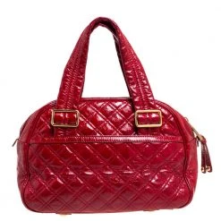 Marc Jacobs Red Quilted Patent Leather Pushlock Satchel For Women 14 Marc Jacobs Red Quilted Patent Leather Pushlock Satchel For Women -Marc Jacobs shop luxury women marc jacobs used handbags p330394 004