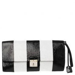Marc Jacobs Black /White Sequins Isobel Wristlet Clutch For Women
