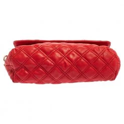 Marc Jacobs Red Quilted Leather Flap Shoulder Bag For Women -Marc Jacobs shop luxury women marc jacobs used handbags p350453 007