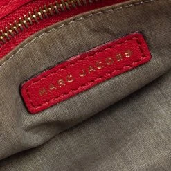Marc Jacobs Red Quilted Leather Flap Shoulder Bag For Women -Marc Jacobs shop luxury women marc jacobs used handbags p350453 010