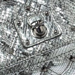 Marc Jacobs Silver Snake Effec Leather Foldover Clutch For Women -Marc Jacobs shop luxury women marc jacobs used handbags p354571 007