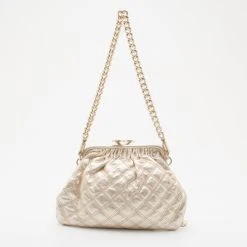 Marc Jacobs Metallic Pale Gold Little Stam For Women -Marc Jacobs shop luxury women marc jacobs used handbags p35524 004