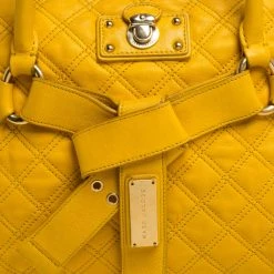Marc Jacobs Mustard Quilted Leather Alina Satchel For Women -Marc Jacobs shop luxury women marc jacobs used handbags p361623 006