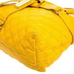 Marc Jacobs Mustard Quilted Leather Alina Satchel For Women -Marc Jacobs shop luxury women marc jacobs used handbags p361623 007