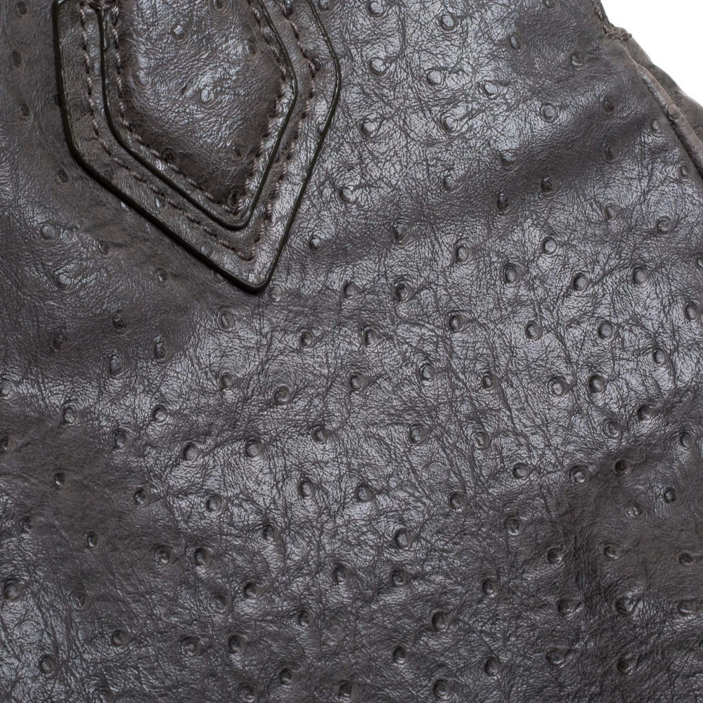 Marc By Marc Jacobs Grey Ostrich Embossed Leather Ozzie Square Lucy Tote For Women 6 Marc By Marc Jacobs Grey Ostrich Embossed Leather Ozzie Square Lucy Tote For Women - Image 6