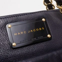 Marc Jacobs Black And Navy Leather Chain Handle Tote For Women 17 Marc Jacobs Black And Navy Leather Chain Handle Tote For Women -Marc Jacobs shop luxury women marc jacobs used handbags p37575 007