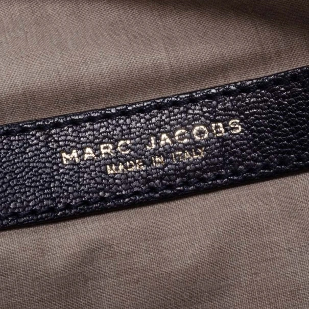 Marc Jacobs Black And Navy Leather Chain Handle Tote For Women 8 Marc Jacobs Black And Navy Leather Chain Handle Tote For Women - Image 8