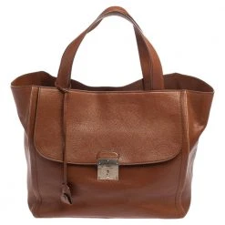 Marc Jacobs Brown Leather Front Pocket Tote For Women