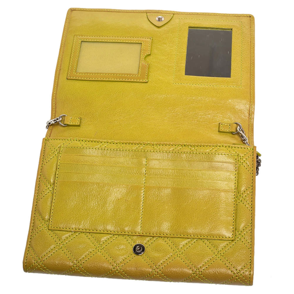 Marc Jacobs Lime Quilted Leather Flap Chain Clutch For Women 7 Marc Jacobs Lime Quilted Leather Flap Chain Clutch For Women - Image 7