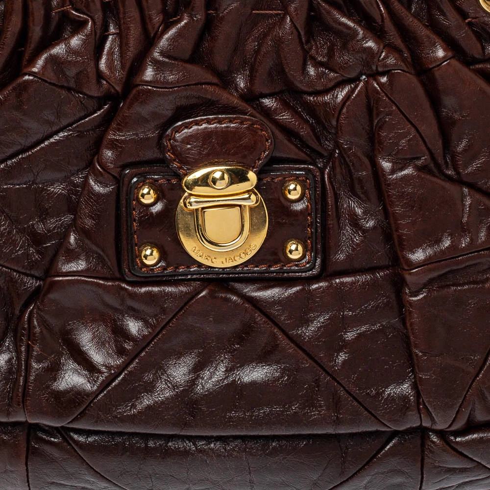 Marc Jacobs Dark Brown Quilted Leather Capra Satchel For Women 5 Marc Jacobs Dark Brown Quilted Leather Capra Satchel For Women - Image 5