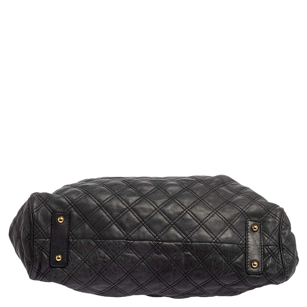 Marc Jacobs Dark Grey Quilted Leather Stam Satchel For Women 6 Marc Jacobs Dark Grey Quilted Leather Stam Satchel For Women - Image 6