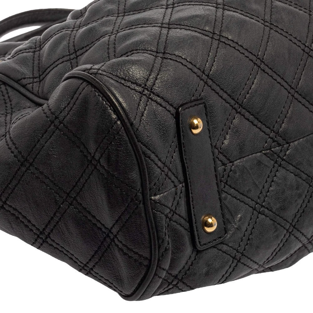 Marc Jacobs Dark Grey Quilted Leather Stam Satchel For Women 11 Marc Jacobs Dark Grey Quilted Leather Stam Satchel For Women - Image 11